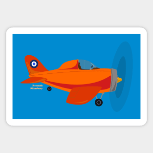 Orange Plane Sticker